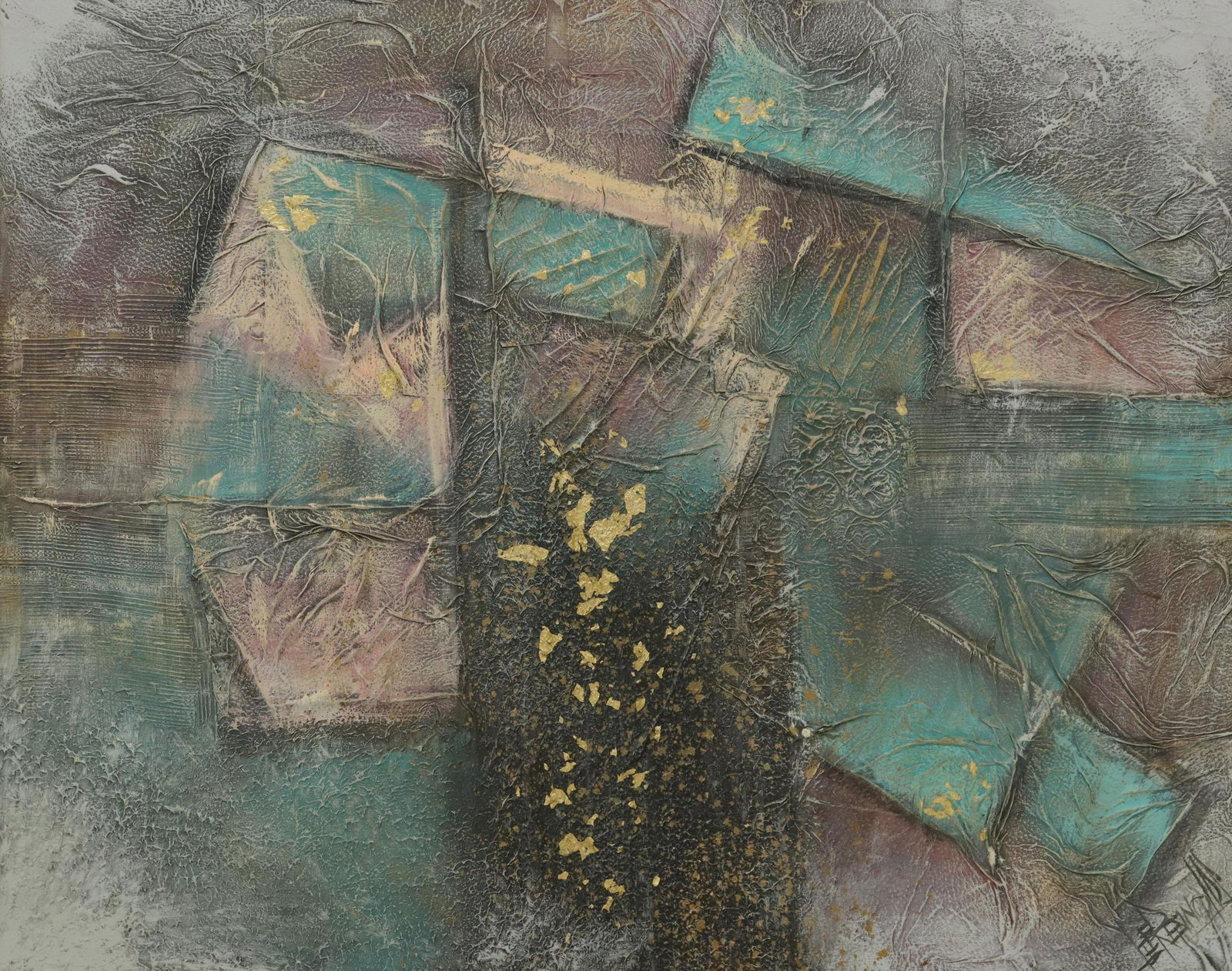 LEE REYNOLDS BURR (D.2017) ABSTRACT MIXED MEDIA (1 of 4)