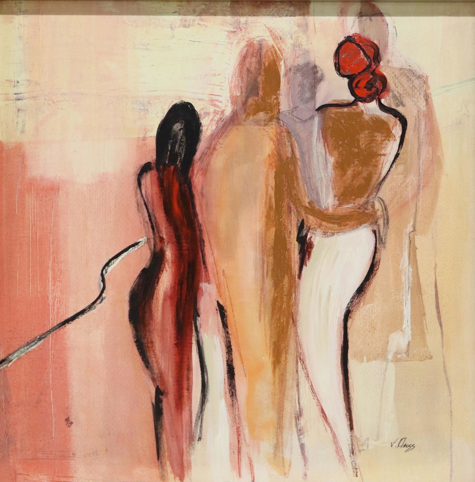 VICTOR KLAUSS (GERMAN) FRAMED ABSTRACT GICLEE (1 of 5)