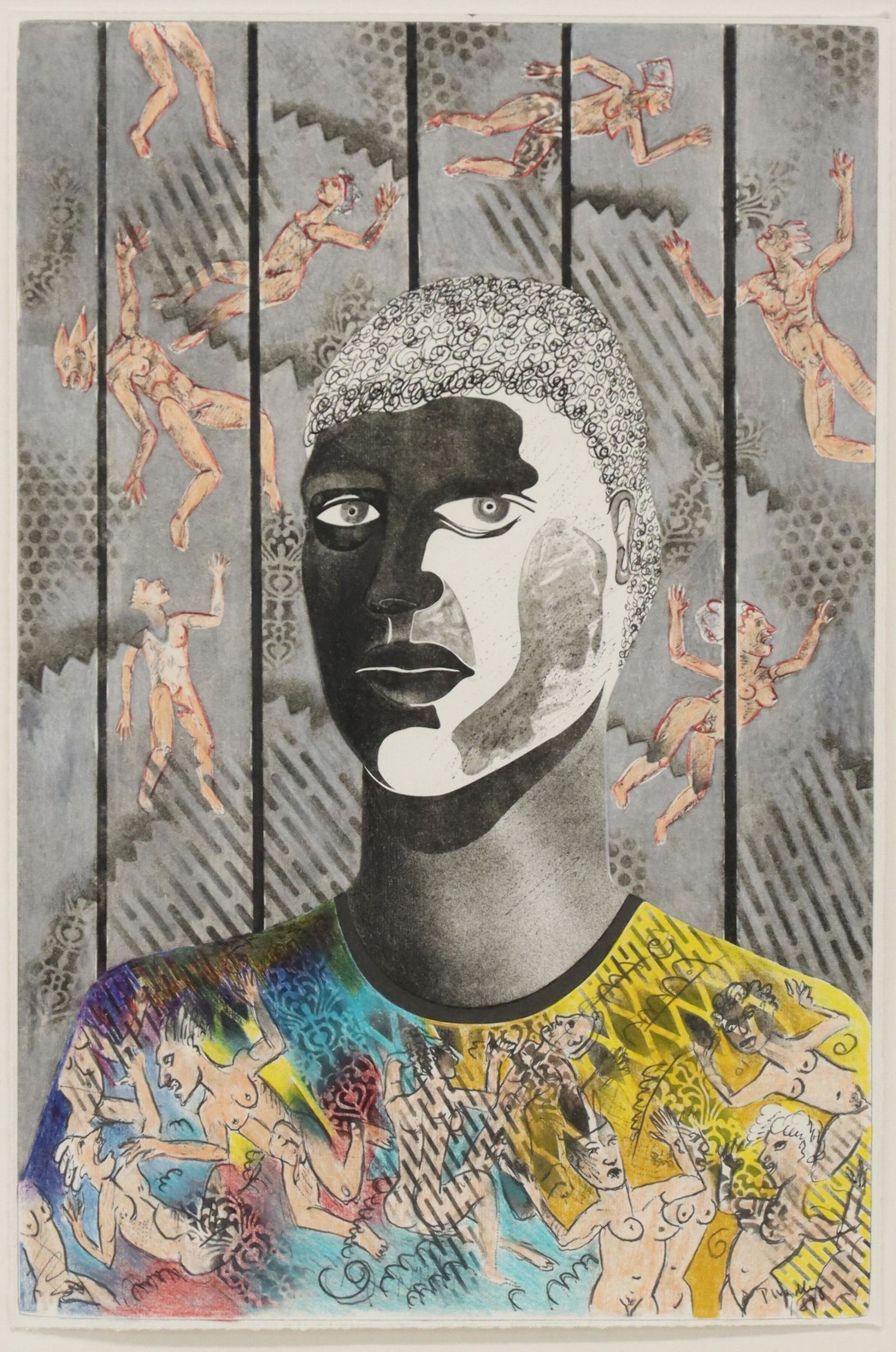 PATRICK WADLEY (ATX 1950-1992) HANDCOLORED ETCHING (1 of 4)