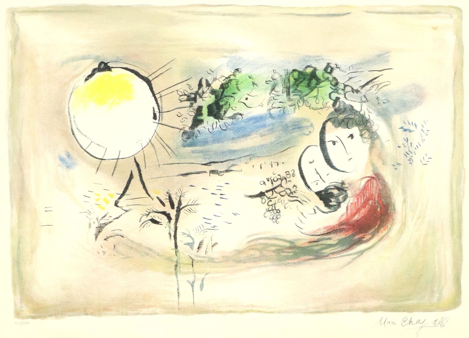 AFTER MARC CHAGALL (D.1985) LITHOGRAPH 'LE REPOS' (1 of 6)