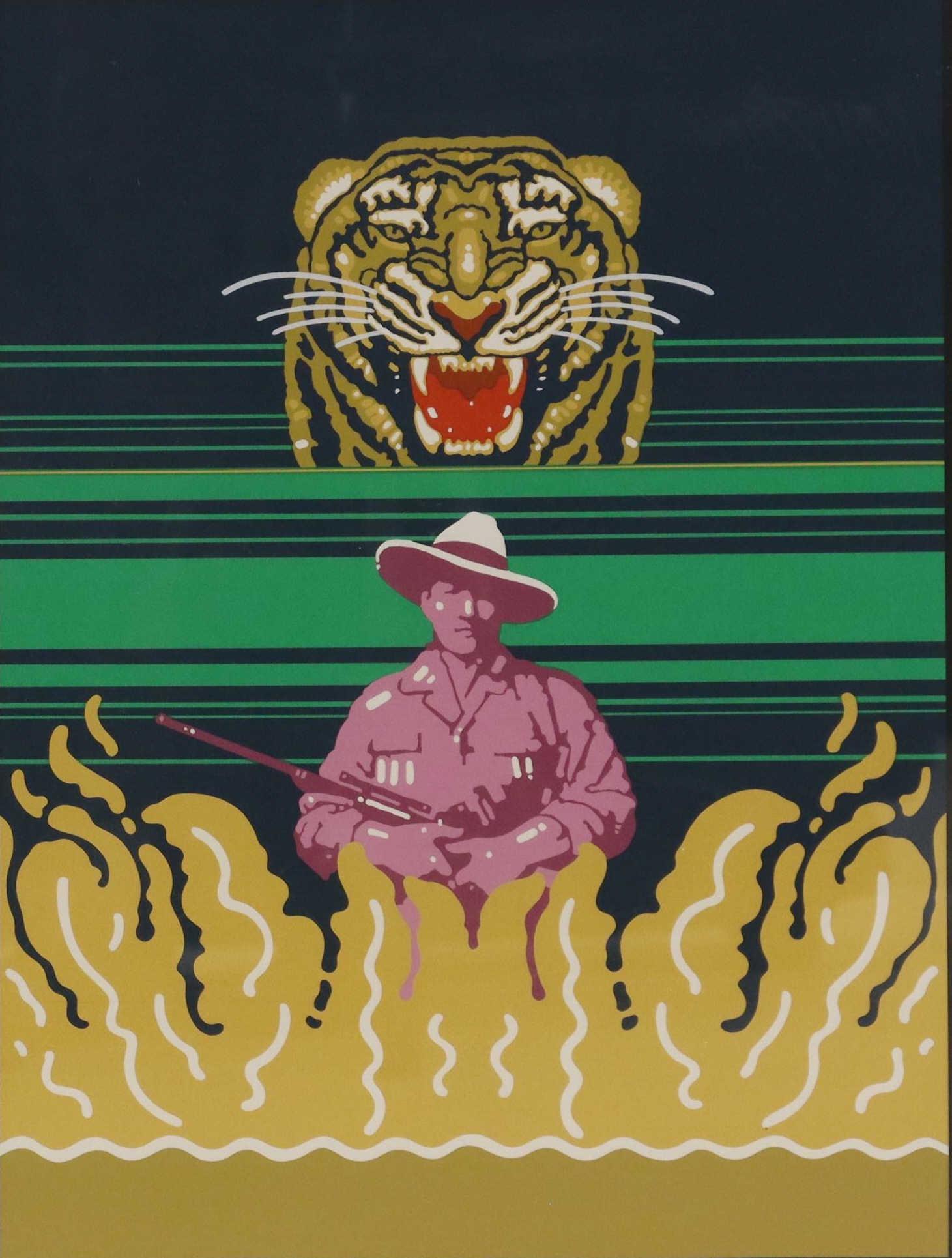 SIGNED SERIGRAPH TIGER & HUNTER (1 of 5)