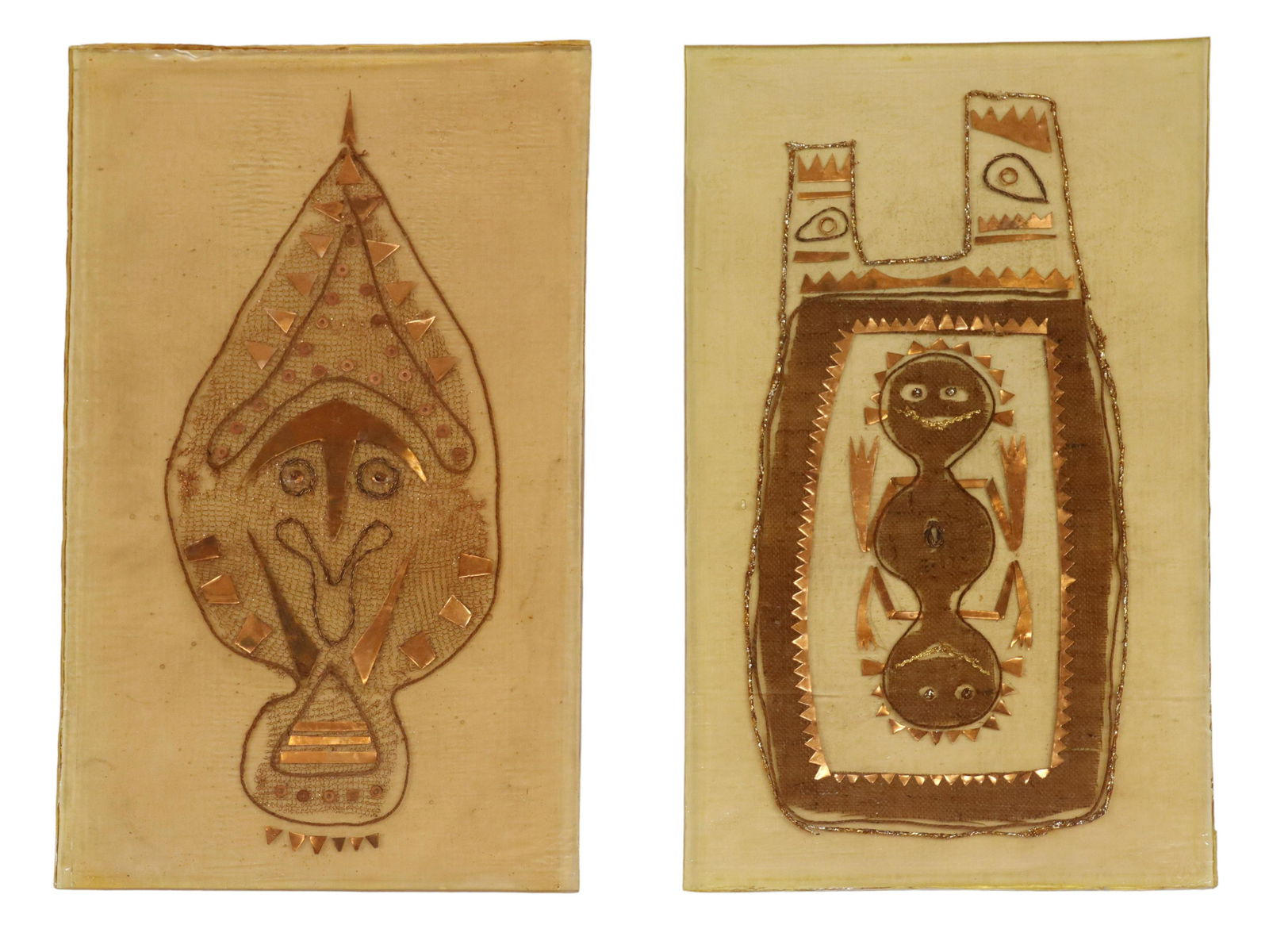 (2) MID-CENTURY MODERN ARCHITECTURAL RESIN PANELS (1 of 3)