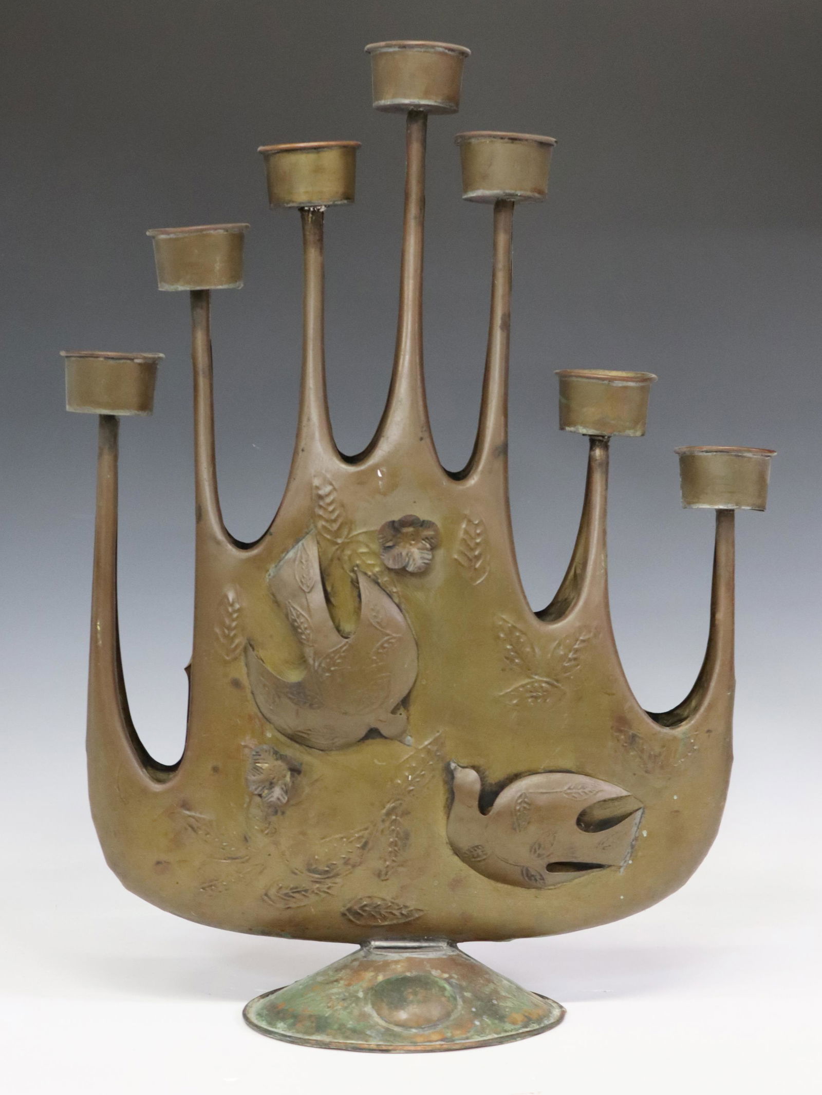 GENE BYRON (D.1987) MODERNIST CANDELABRUM, MEXICO (1 of 5)