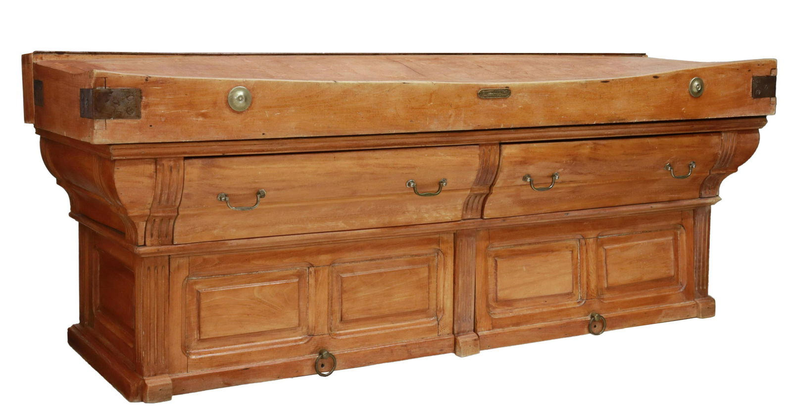 FRENCH VERGNE & CIE BUTCHER'S BLOCK WORK TABLE (1 of 5)