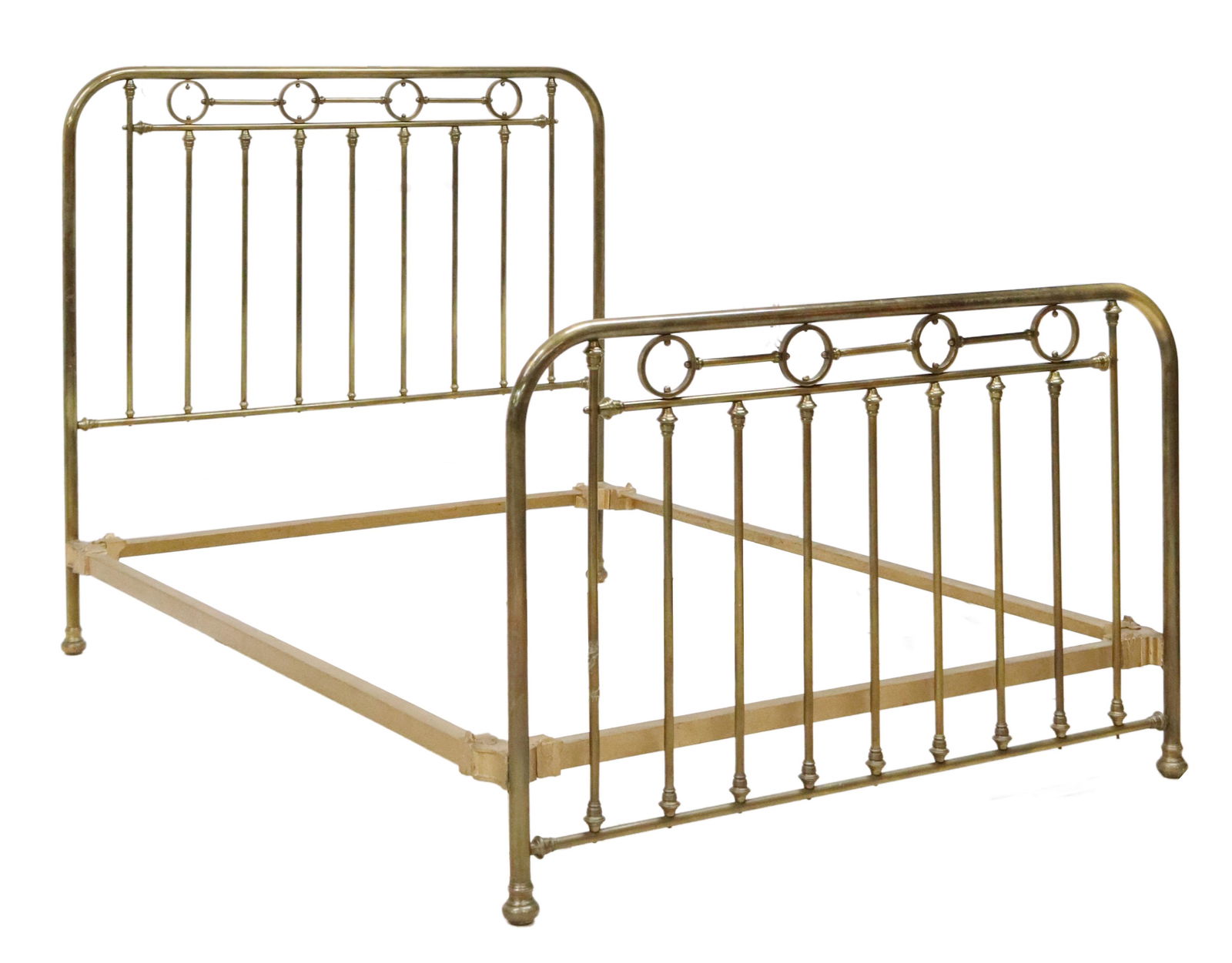FRENCH NAPOLEON III PERIOD BRASS BED (1 of 2)