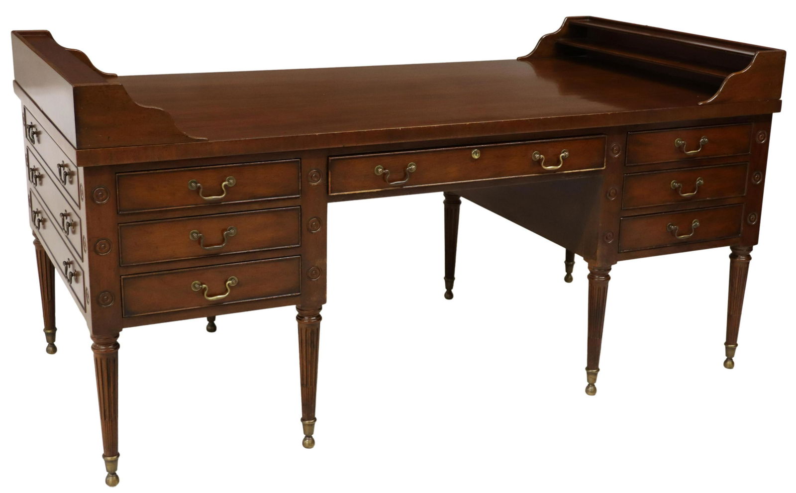 KITTINGER 'GEORGE WASHINGTON' MAHOGANY DESK (1 of 7)