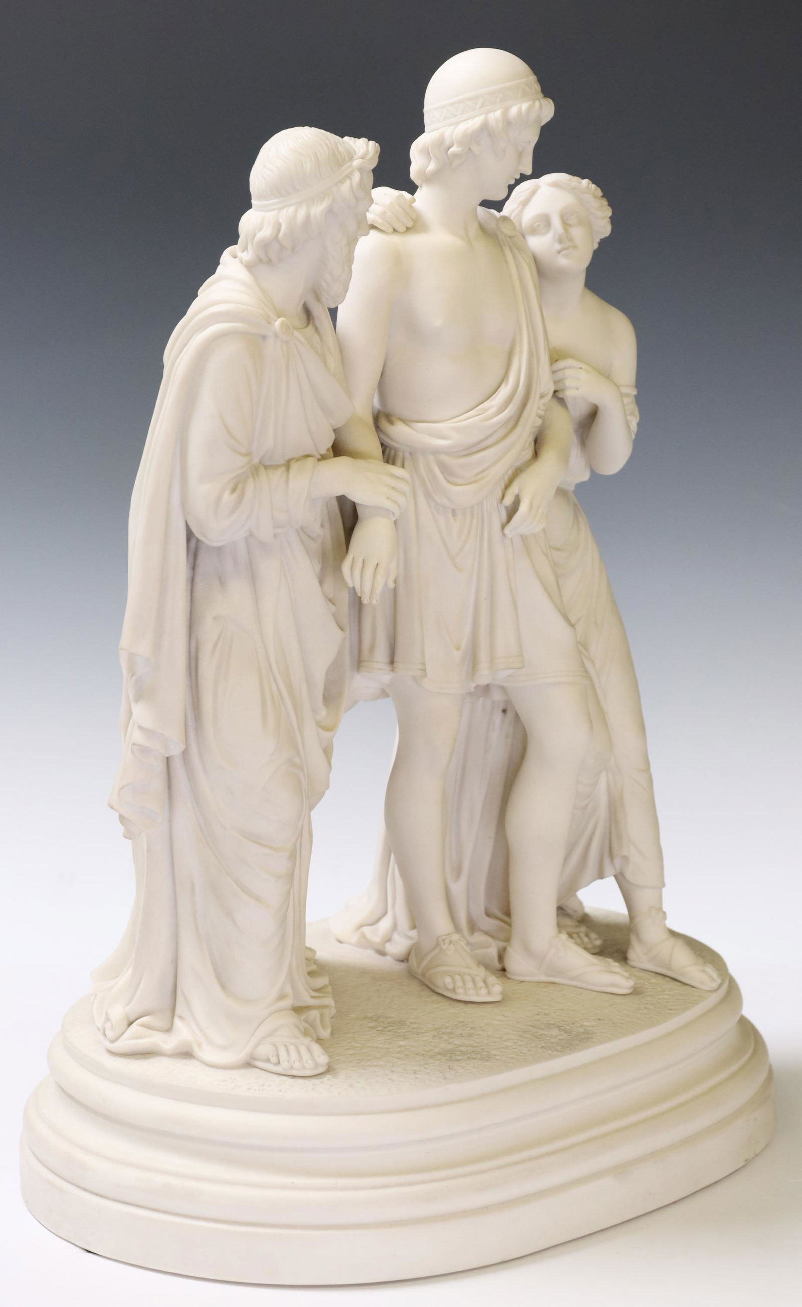 AFTER TITO ANGELINI (D.1878) PARIAN FIGURE GROUP (1 of 5)