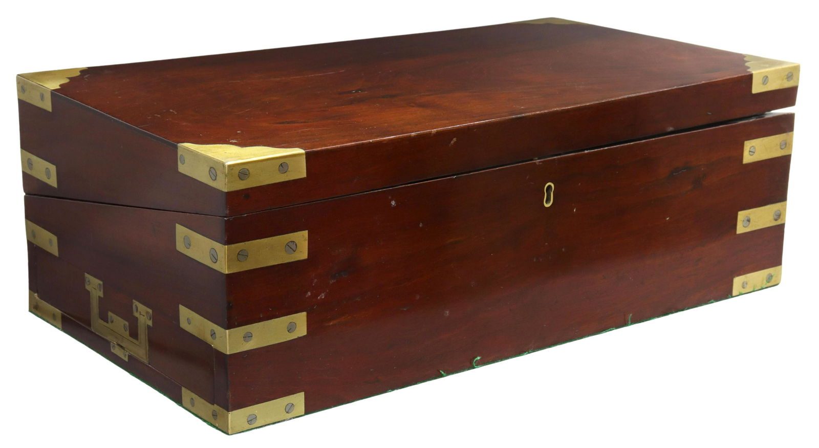 ENGLISH MAHOGANY CAMPAIGN DESK WRITING SLOPE (1 of 5)