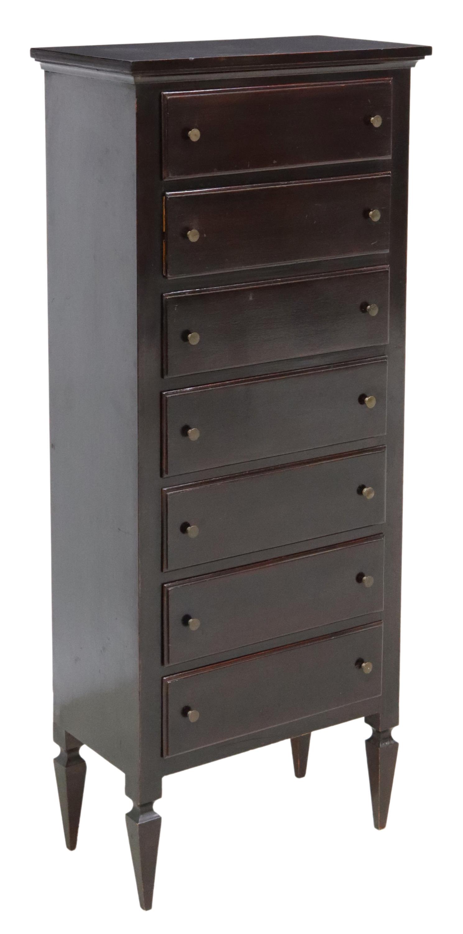 CONTINENTAL BLACK-PAINTED SEMAINIER CHEST (1 of 5)