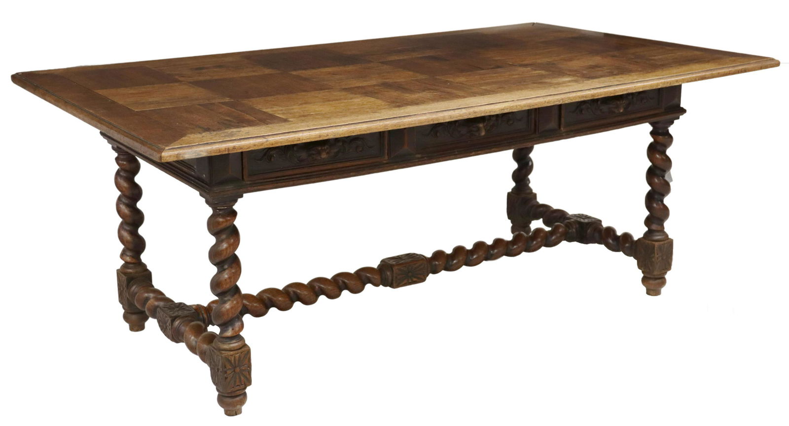 FRENCH HENRI II STYLE PARQUETRY TOP TABLE (1 of 5)