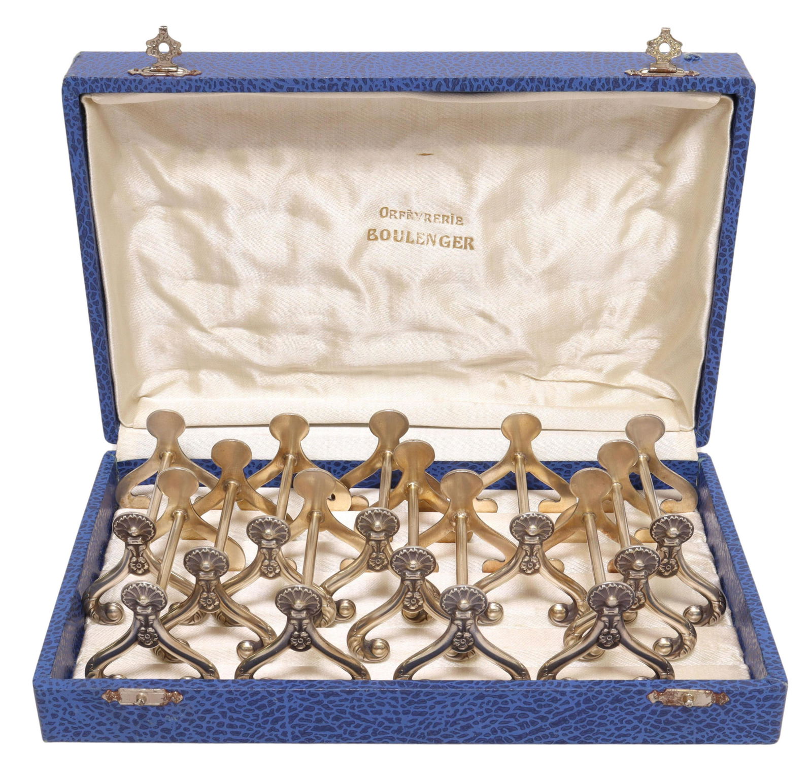 (12) FRENCH BOULENGER SILVERPLATE KNIFE RESTS (1 of 5)