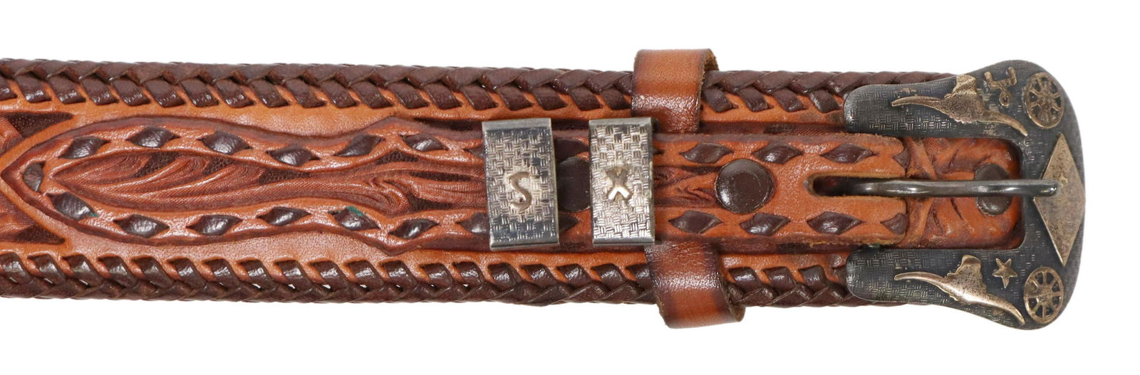 Maida's Leather Belt & Sterling Ranger Buckle Set Auction