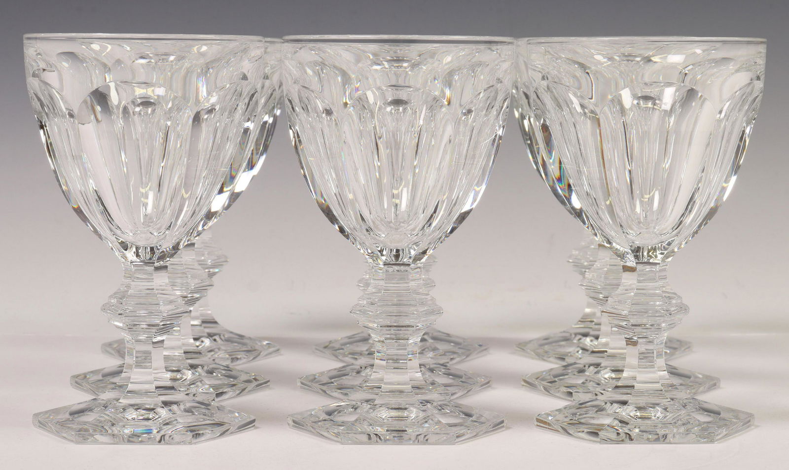 (9) BACCARAT 'HARCOURT-VERSAILLES' WATER GOBLETS (1 of 3)