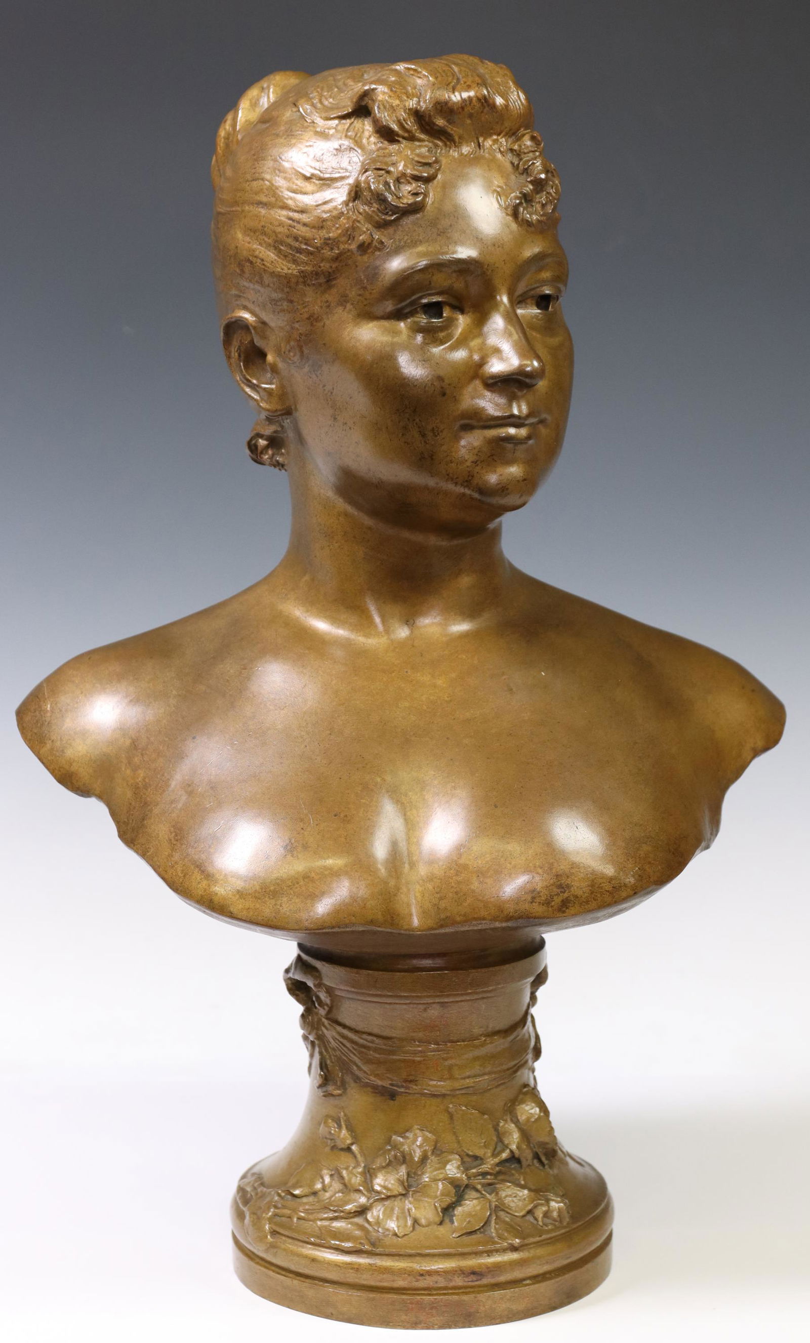 AFTER EUGENE MARIOTON (D.1933) BUST OF A WOMAN (1 of 4)