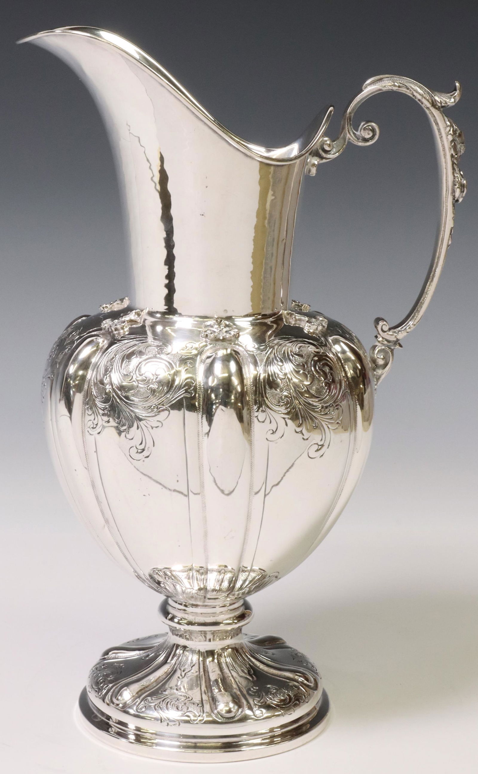 ITALIAN 800 SILVER HELMET-FORM WATER PITCHER (1 of 3)