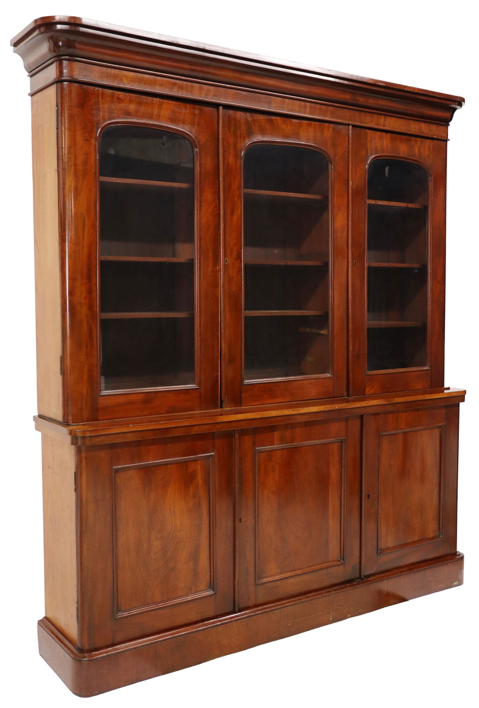 ENGLISH VICTORIAN MAHOGANY BOOKCASE (1 of 4)