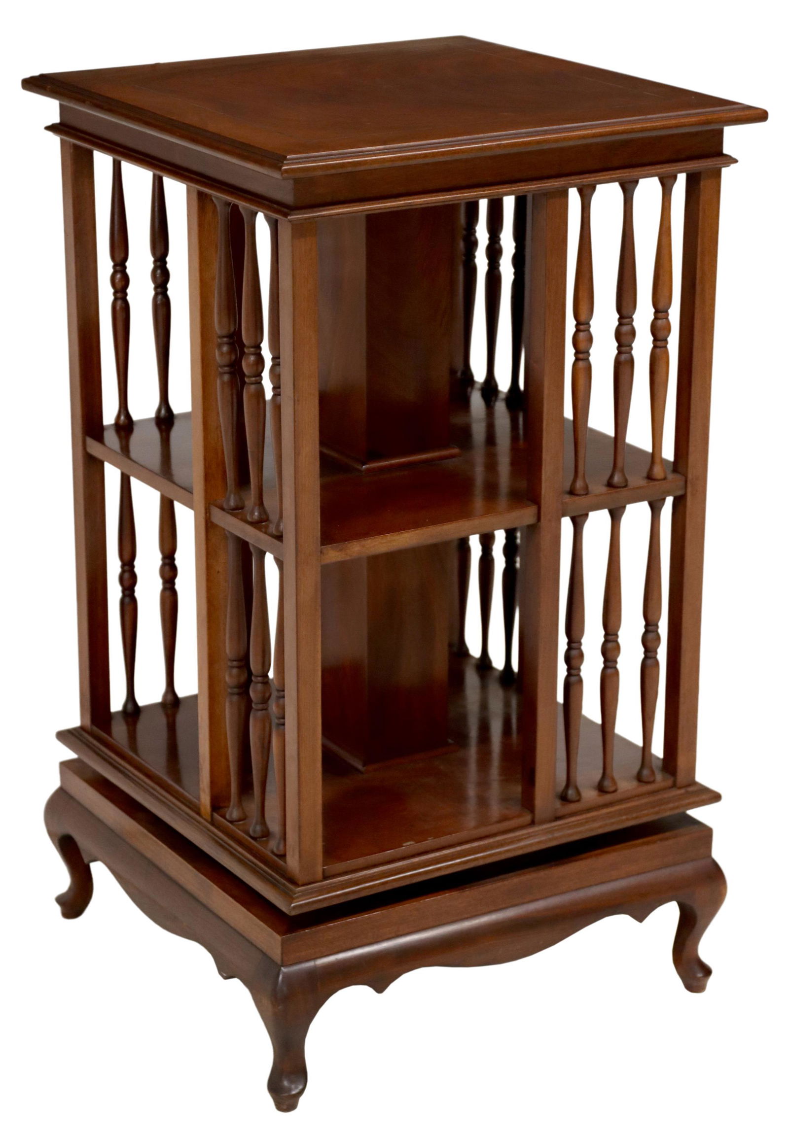 GEORGIAN STYLE MAHOGANY ROTATING LIBRARY STAND (1 of 5)