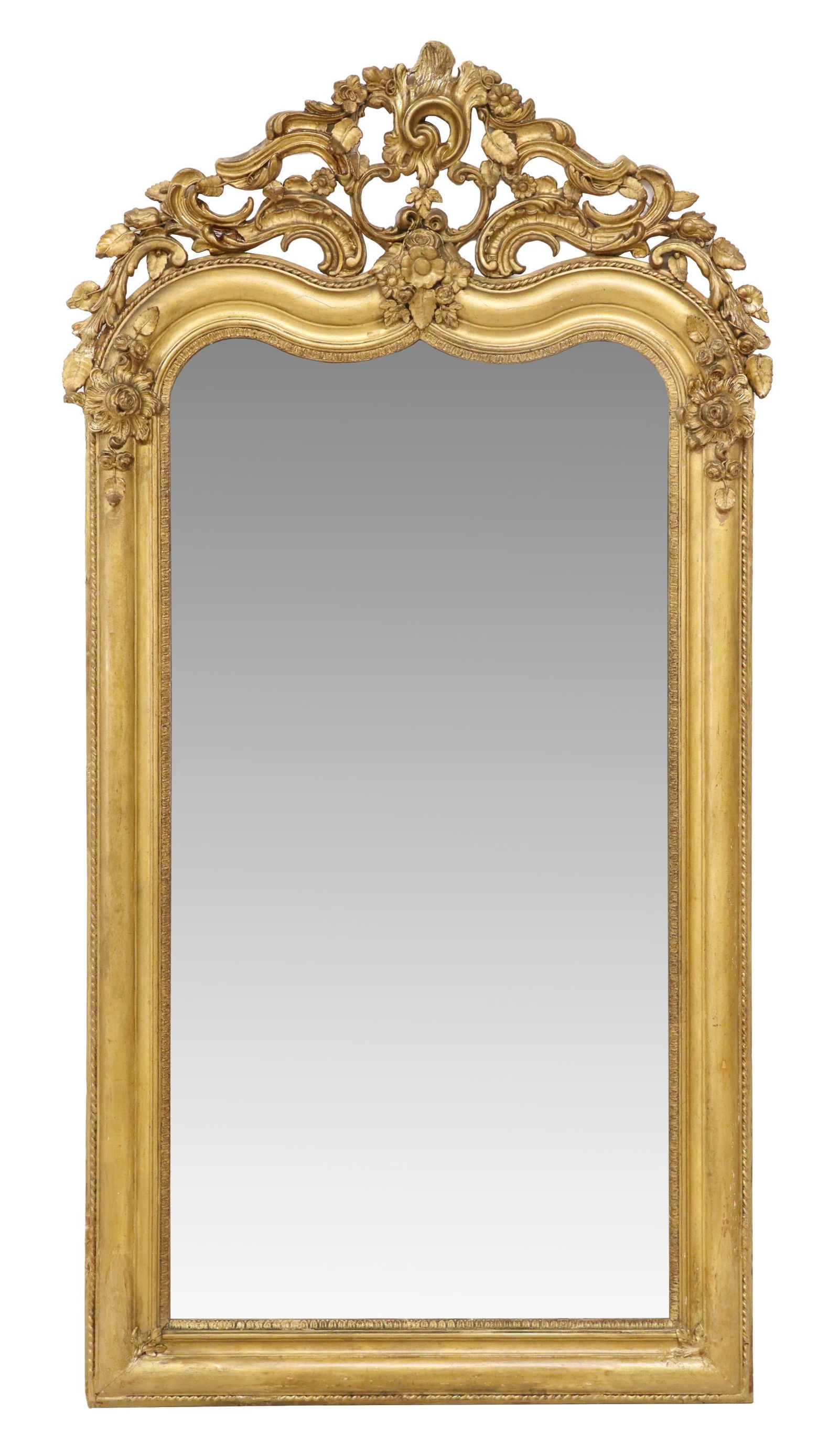 FRENCH LOUIS XV STYLE GILT PAINTED MIRROR (1 of 3)