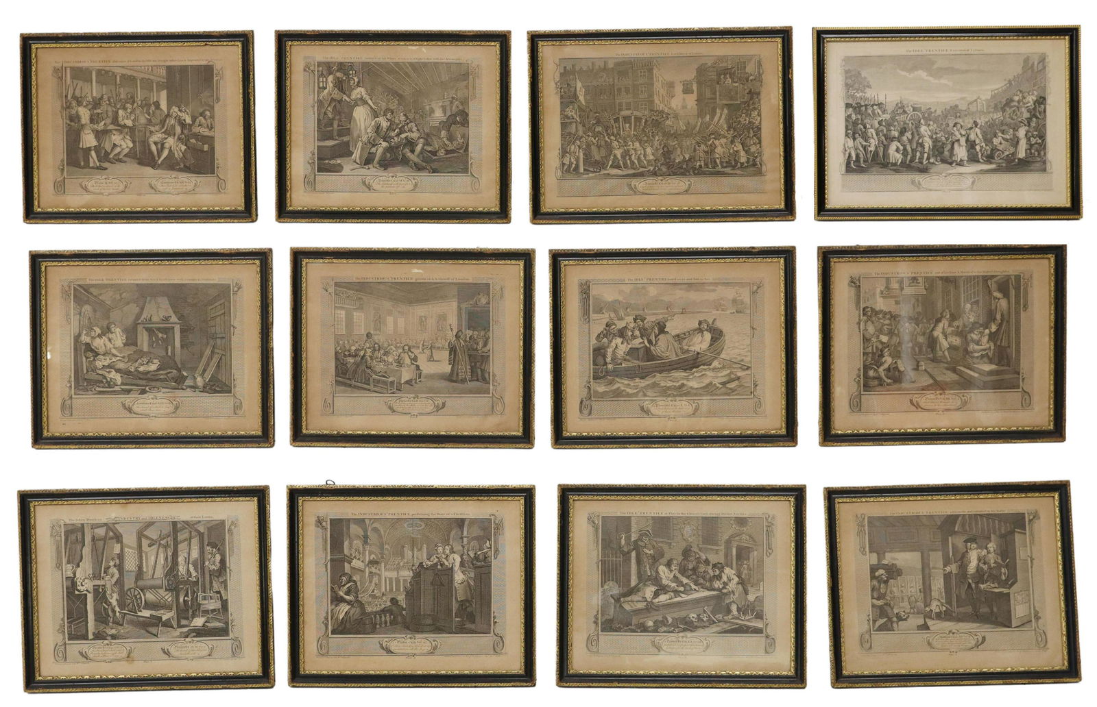 (12) WILLIAM HOGARTH 'INDUSTRY & IDLENESS' SUITE (1 of 17)