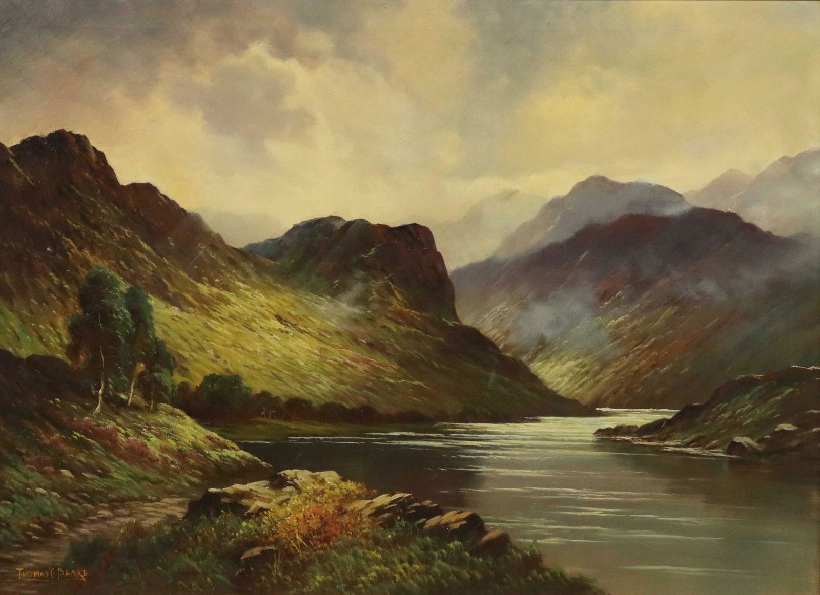 THOMAS C. BLAKE (B.1890) MOUNTAIN LAKE LANDSCAPE (1 of 5)