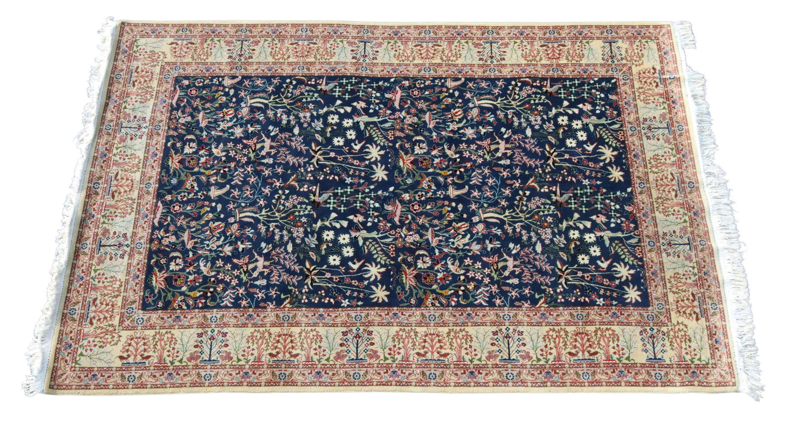 ESTATE HAND-TIED PERSIAN KASHAN RUG, 9'5" X 6'6" (1 of 3)