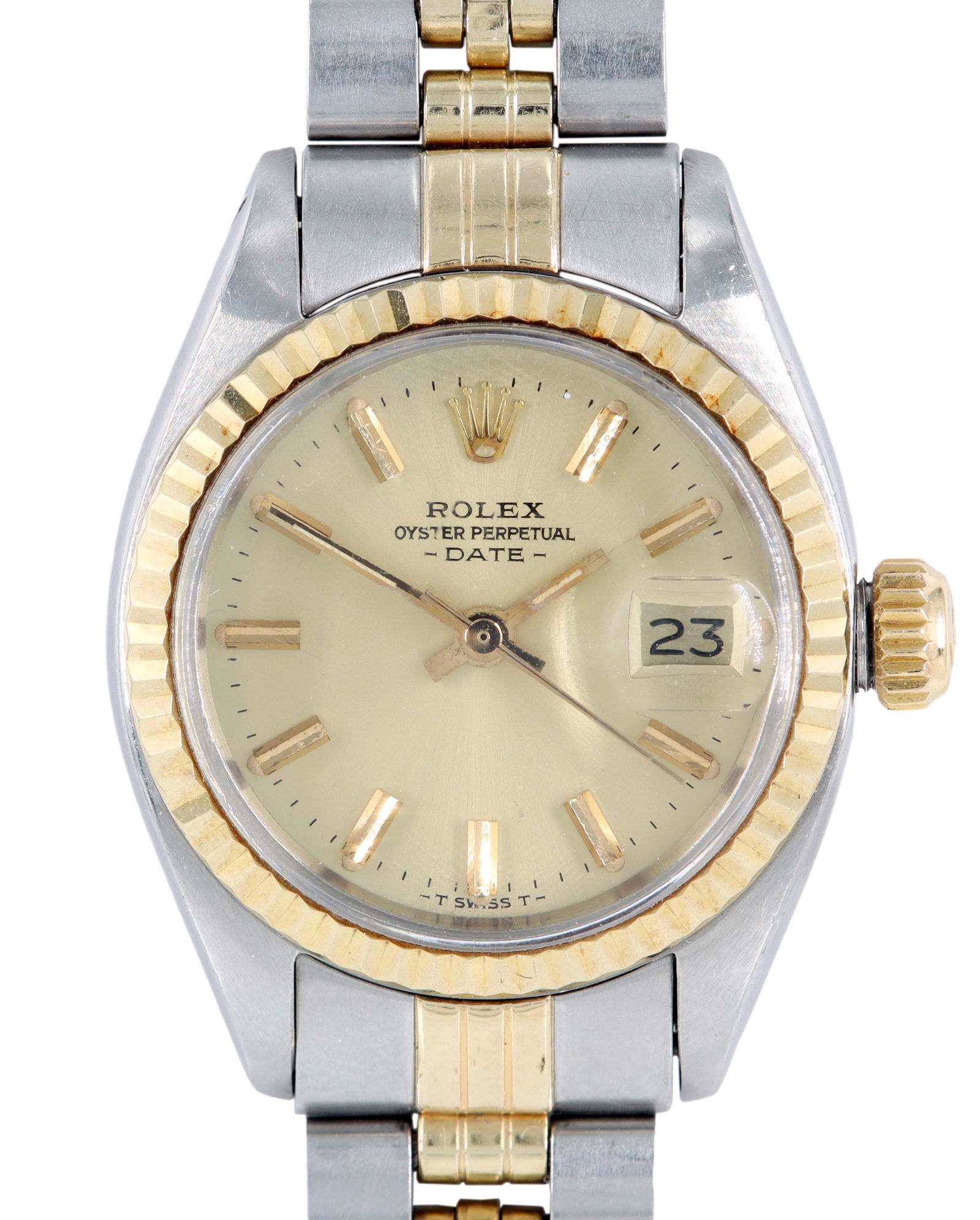 ESTATE LADY'S ROLEX PERPETUAL DATE TWO-TONE WATCH (1 of 5)