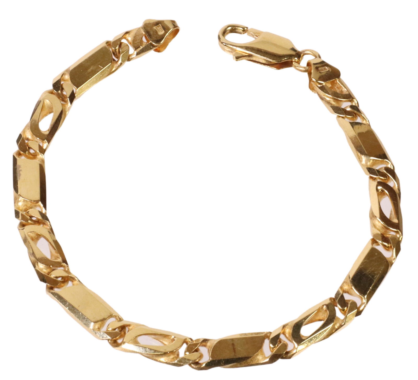 ESTATE ITALIAN 14KT YELLOW GOLD CHAIN BRACELET (1 of 6)