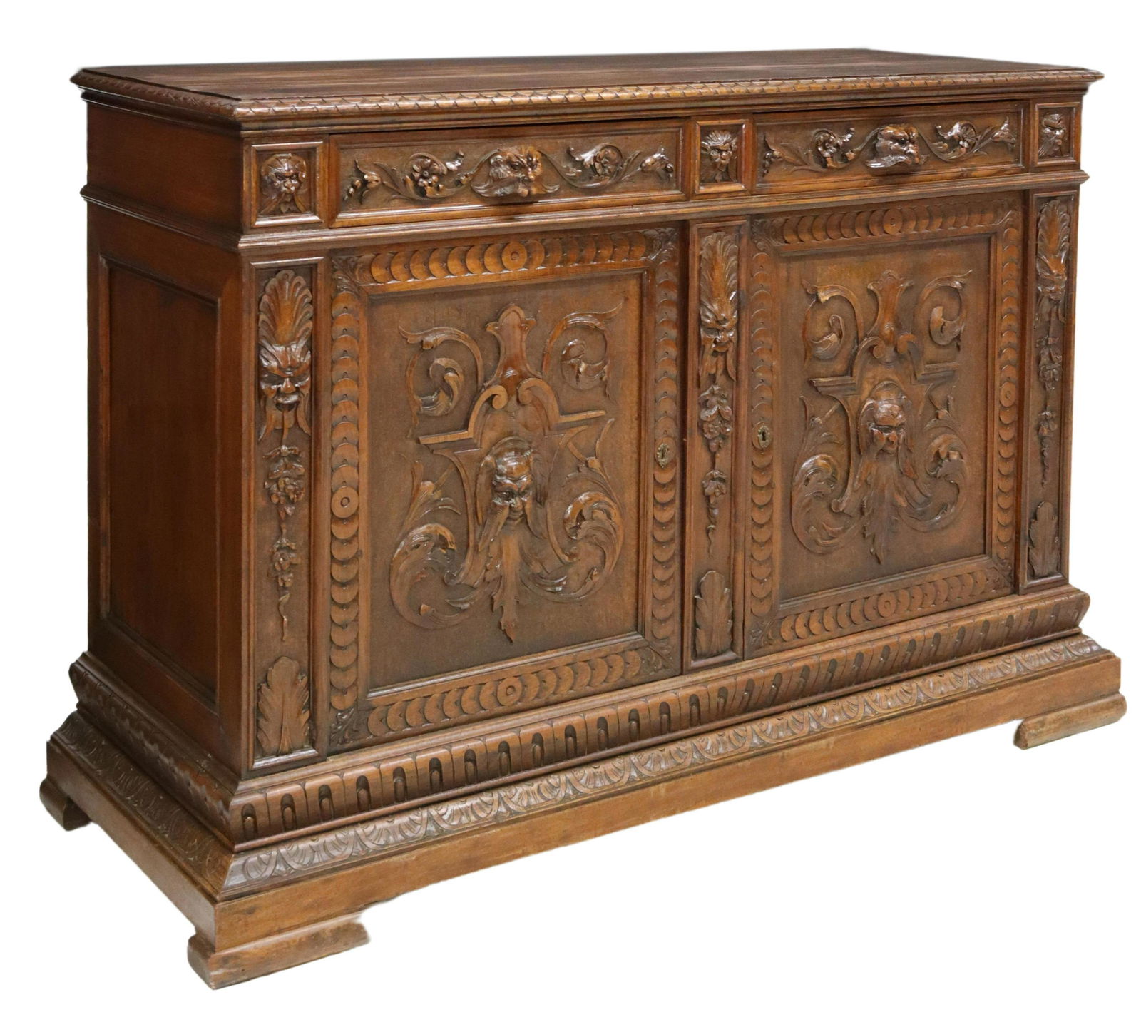 ITALIAN RENAISSANCE REVIVAL WALNUT SIDEBOARD (1 of 6)