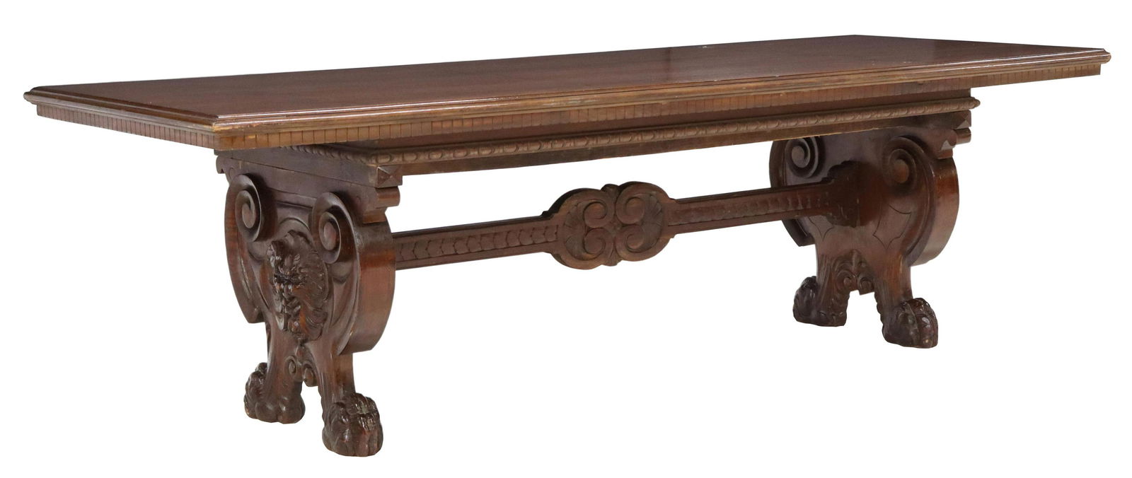 ITALIAN RENAISSANCE REVIVAL CARVED WALNUT TABLE (1 of 5)