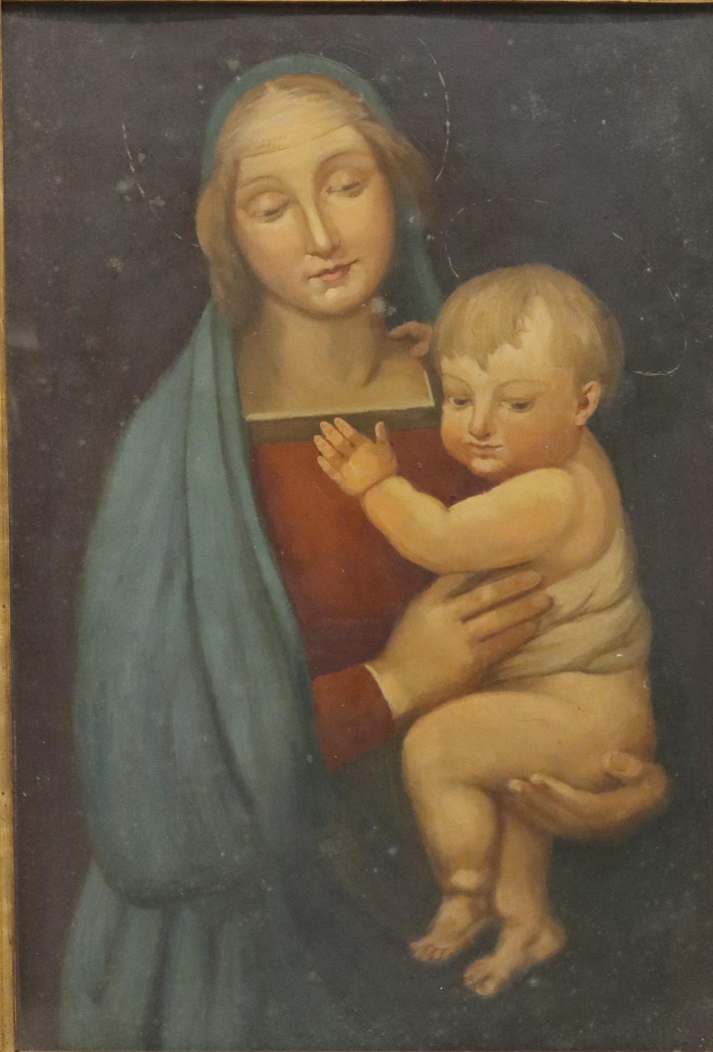 AFTER RAPHAEL OIL ON PANEL MADONNA DEL GRANDUCA (1 of 3)