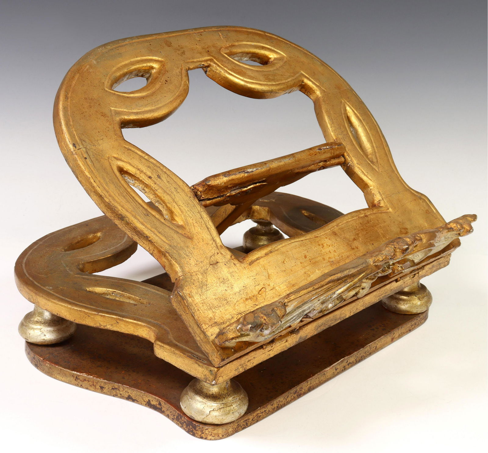 ITALIAN BAROQUE STYLE GOLD PAINTED BOOK STAND (1 of 7)