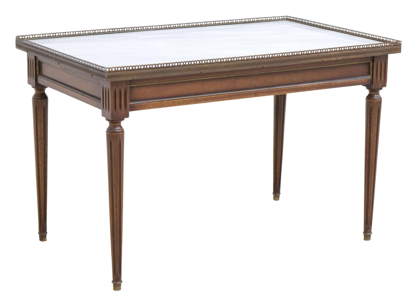 FRENCH LOUIS XVI STYLE MARBLE-TOP COFFEE TABLE (1 of 4)