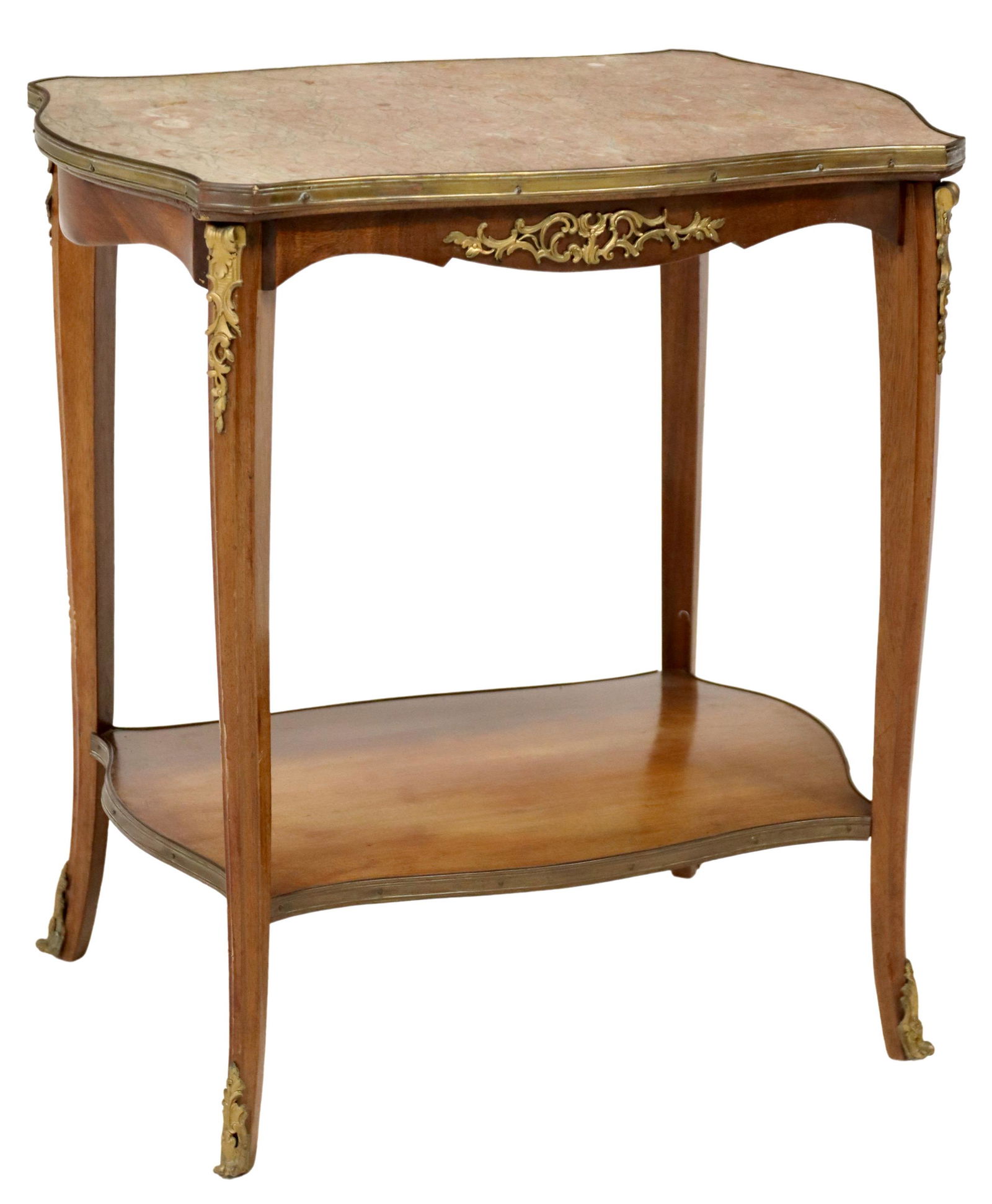 FRENCH LOUIS XV STYLE MARBLE-TOP SIDE TABLE (1 of 4)