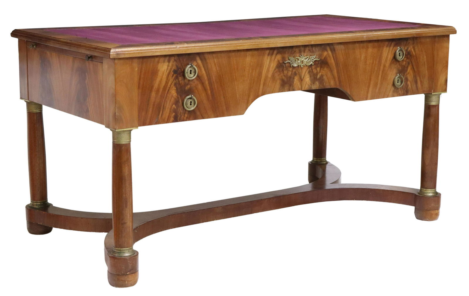 FRENCH EMPIRE STYLE MAHOGANY BUREAU PLAT (1 of 5)