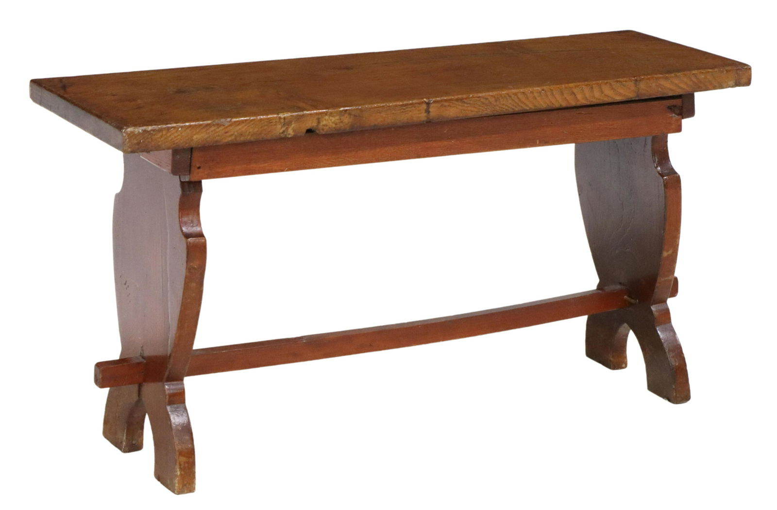 RUSTIC ITALIAN RECTANGULAR TRESTLE BENCH (1 of 4)