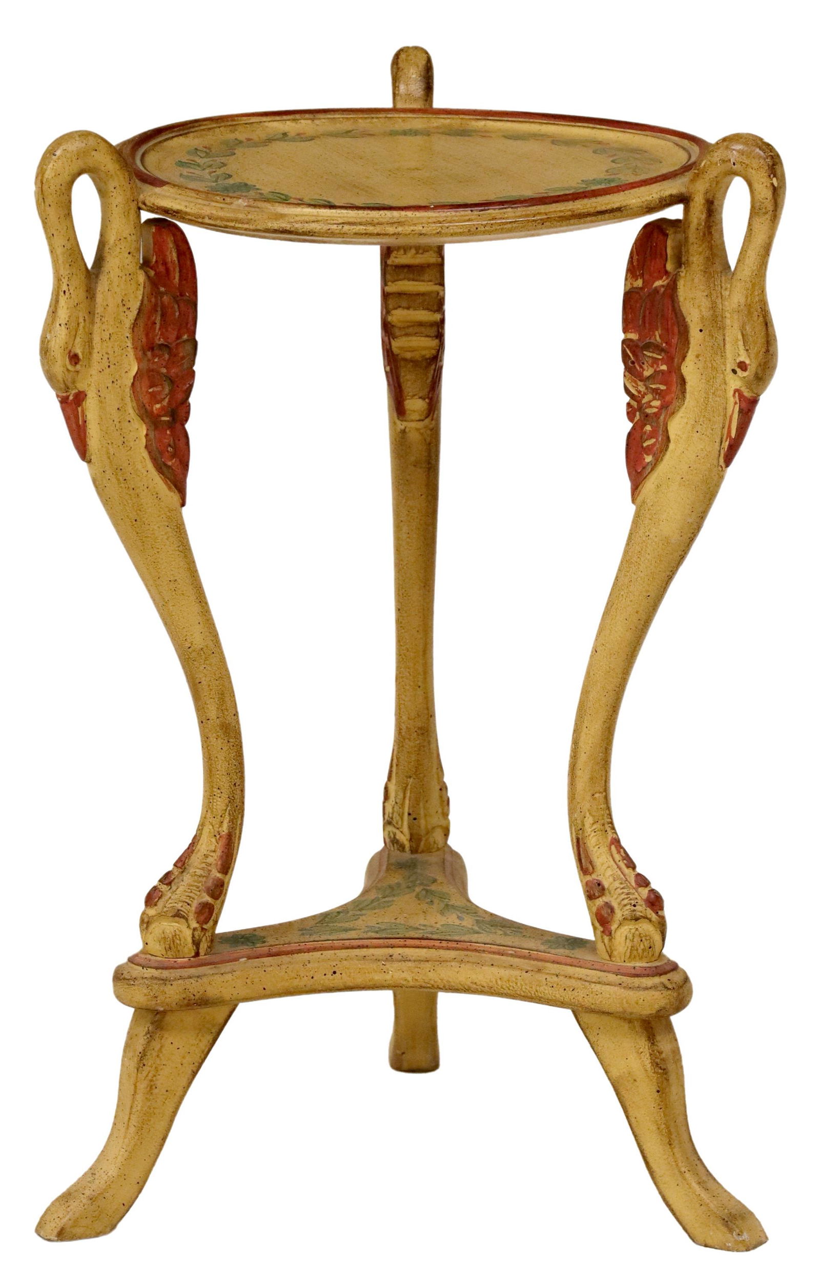 NEOCLASSICAL STYLE PAINTED SWAN SIDE TABLE (1 of 3)