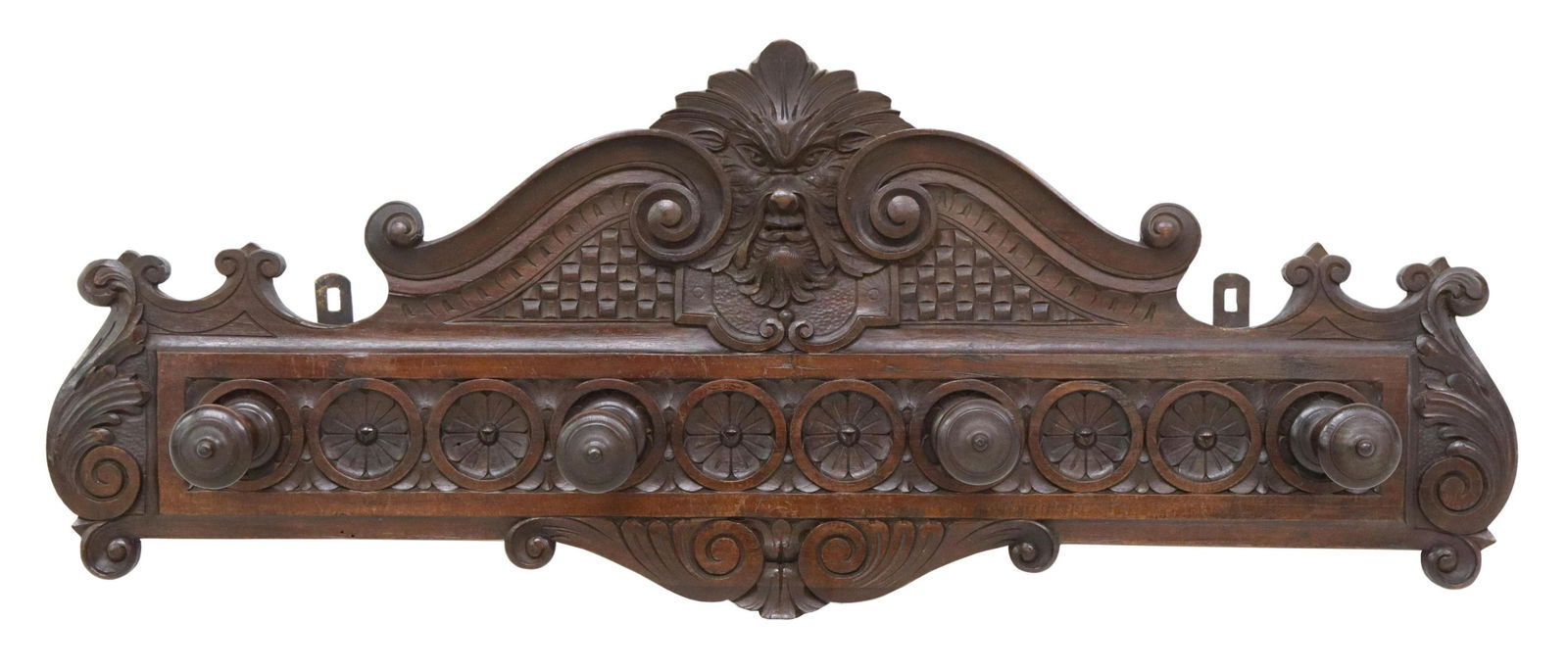 ITALIAN RENAISSANCE REVIVAL WALL-MOUNTED COAT RACK (1 of 2)
