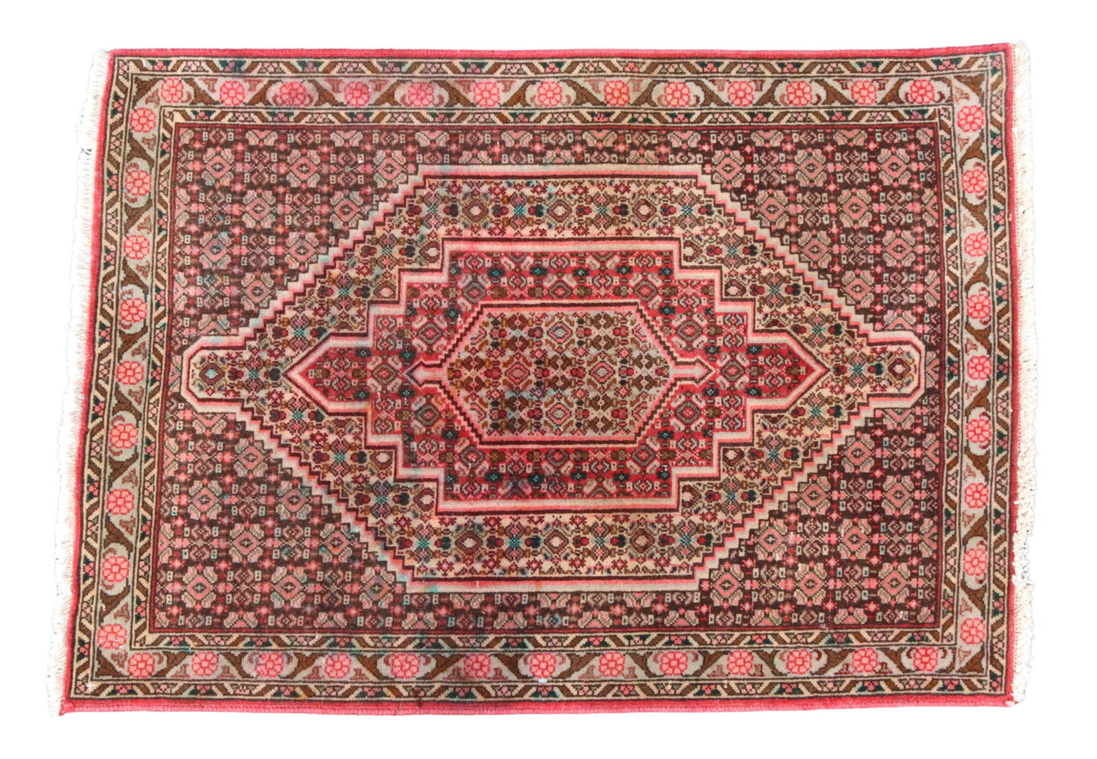 HAND-TIED PERSIAN BIDGENEH RUG, IRAN, 3'6" X 2'6" (1 of 4)