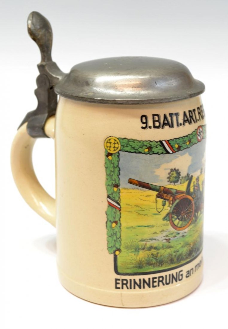 GERMAN THIRD REICH MILITARY POTTERY BEER STEIN
