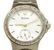130: LADIES BULOVA STAINLESS DIAMOND BEZEL WRISTWATCH