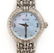 133: LADIES BULOVA STAINLESS & DIAMOND BEZEL WRISTWATCH