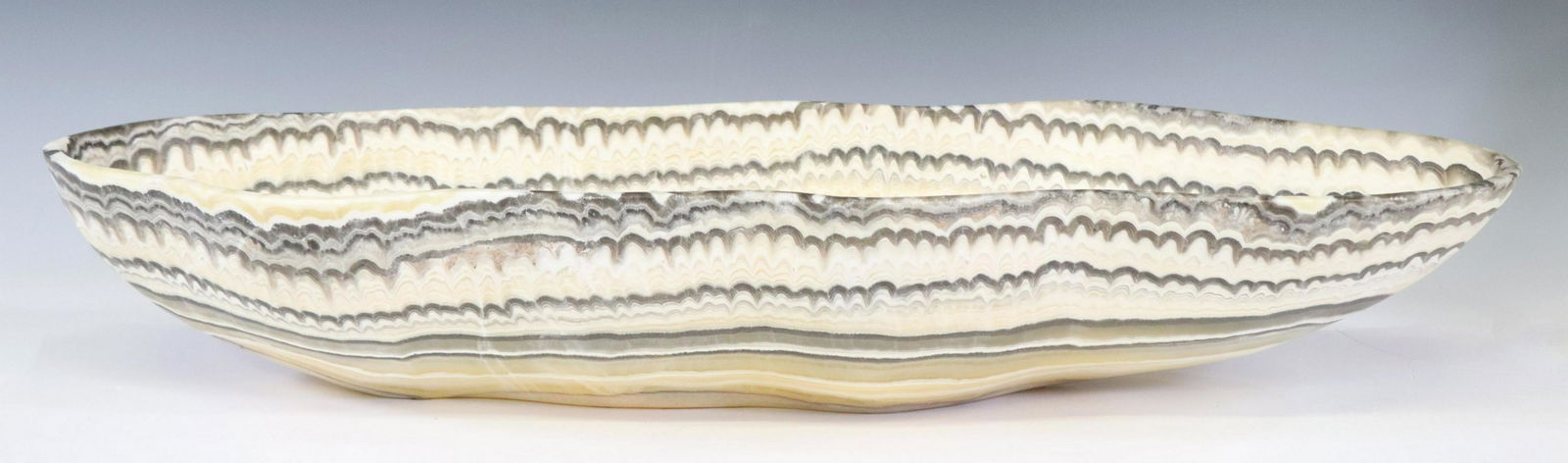 LARGE GEOLOGICAL NATURAL-EDGE ONYX BOWL, 28.5"W (1 of 4)