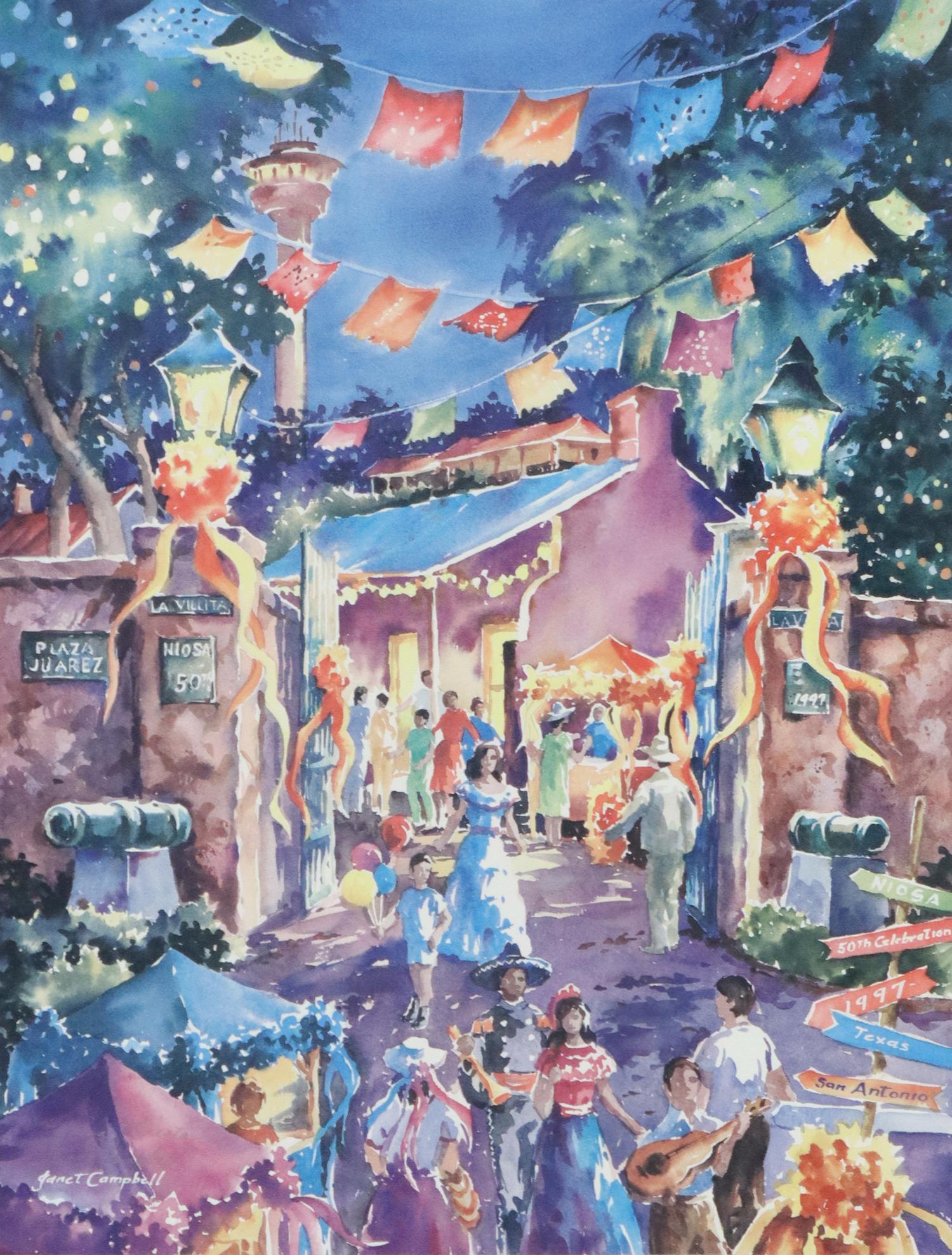 JANET CAMPBELL (B.1935) SIGNED SAN ANTONIO POSTER (1 of 5)