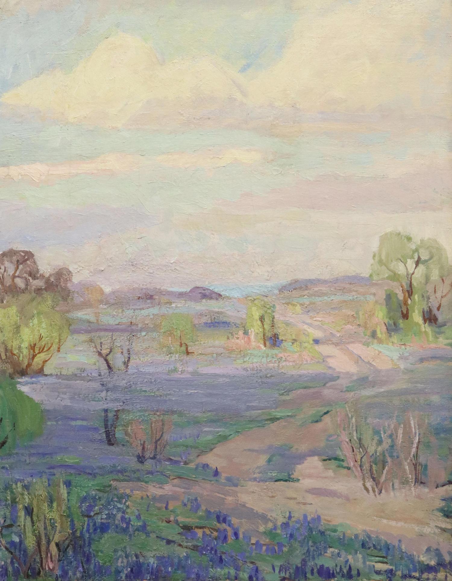 WESTERN LANDSCAPE PAINTING ON CANVAS, 28" X 22" (1 of 3)