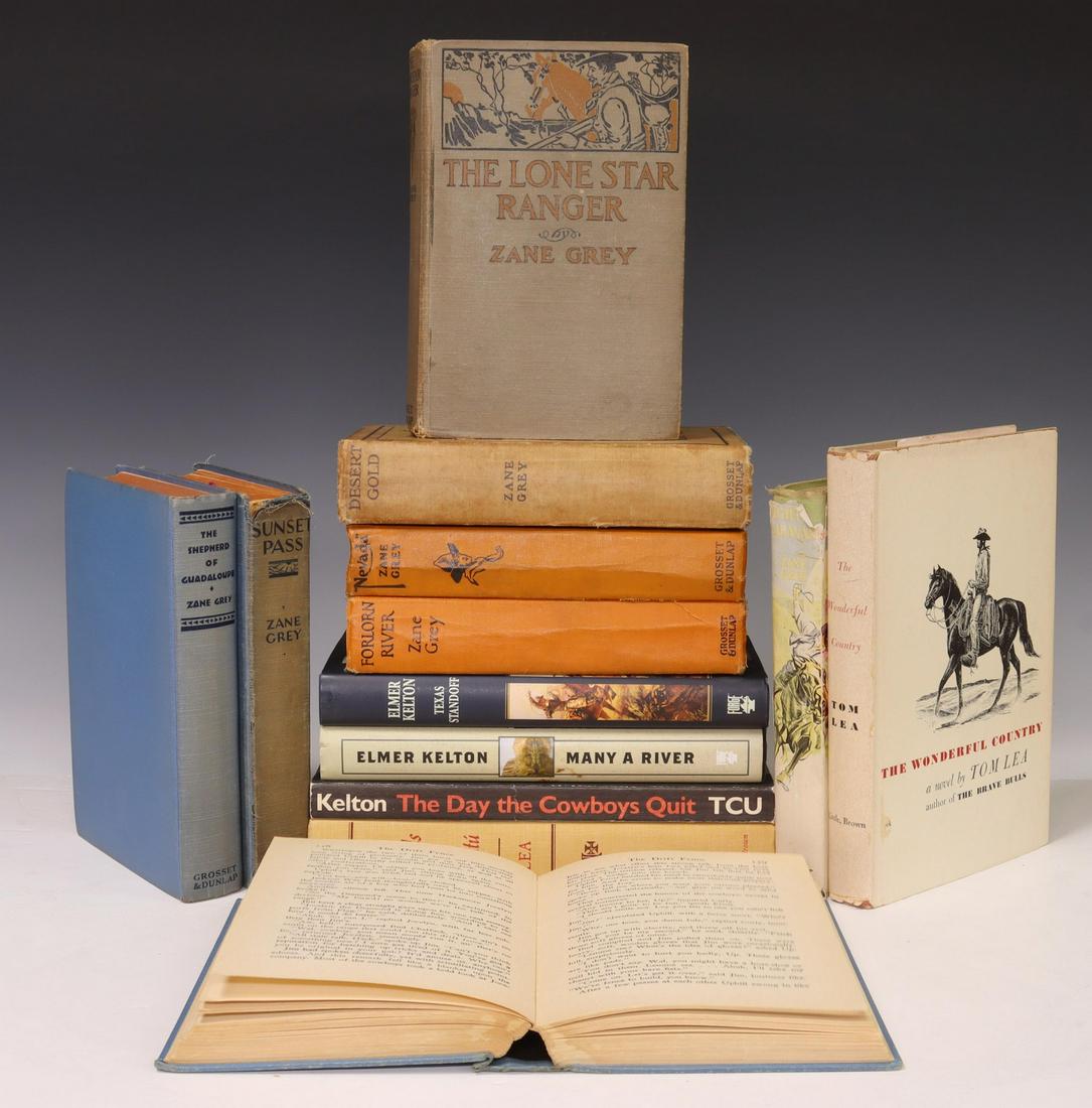 (13) WESTERN NOVELS: ZANE GREY, TOM LEA, KELTON (1 of 5)