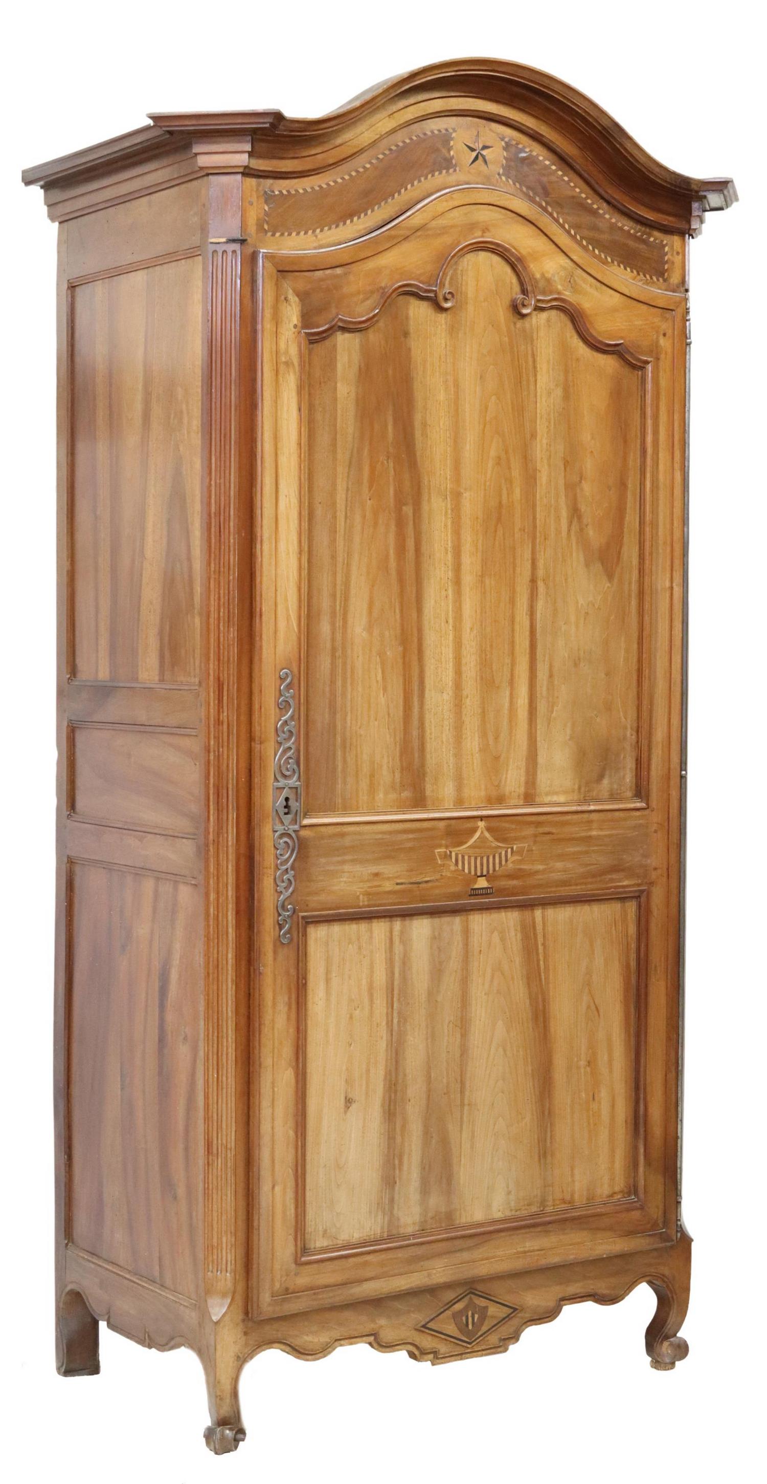 FRENCH LOUIS XV STYLE INLAID WALNUT BONNETIERE (1 of 4)