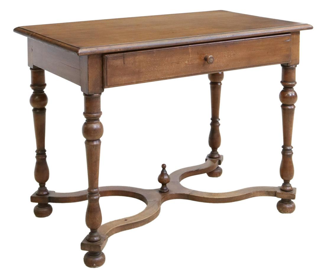 FRENCH WALNUT LIBRARY DESK/ WRITING TABLE (1 of 6)