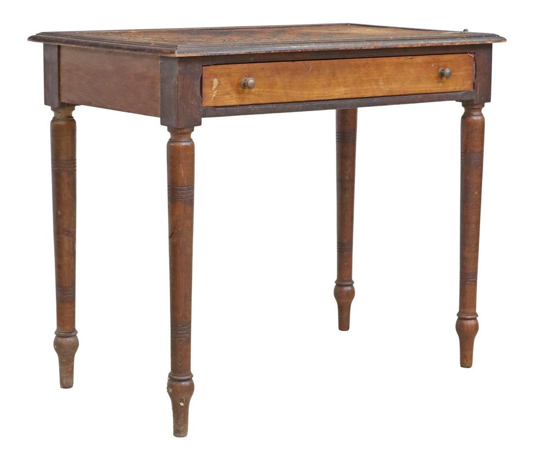 CONTINENTAL EMBOSSED LEATHER TOP GAMES TABLE (1 of 5)