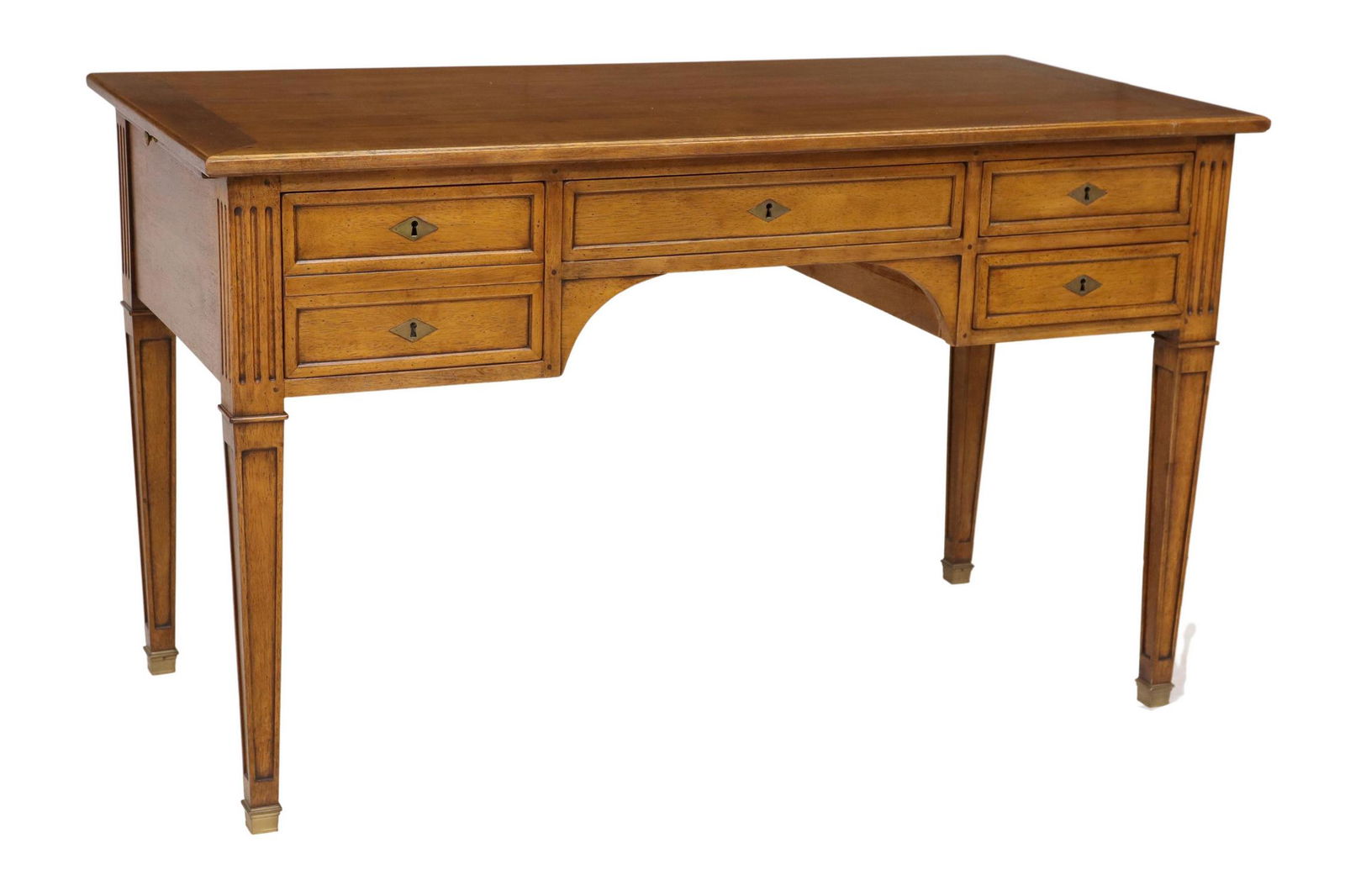 FRENCH NEOCLASSICAL STYLE WALNUT WRITING DESK (1 of 5)