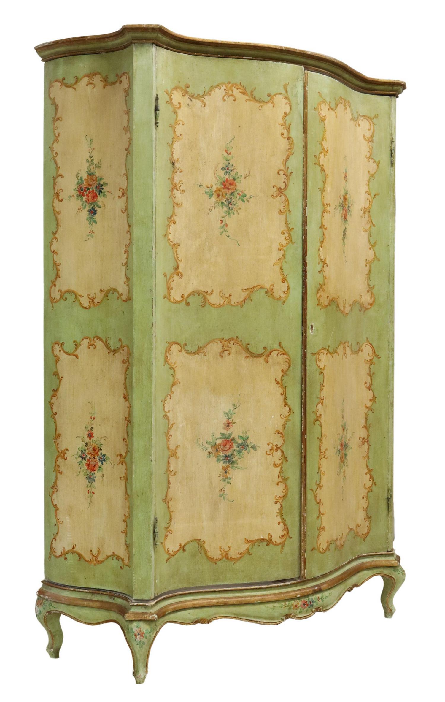 VENETIAN PAINT DECORATED ARMOIRE (1 of 4)